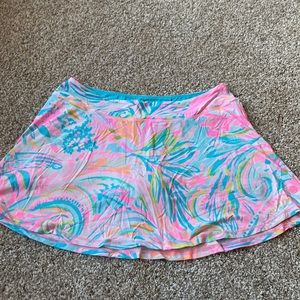 Lilly Pulitzer Athletic Skirt with Built in Spandex Shorts Size L